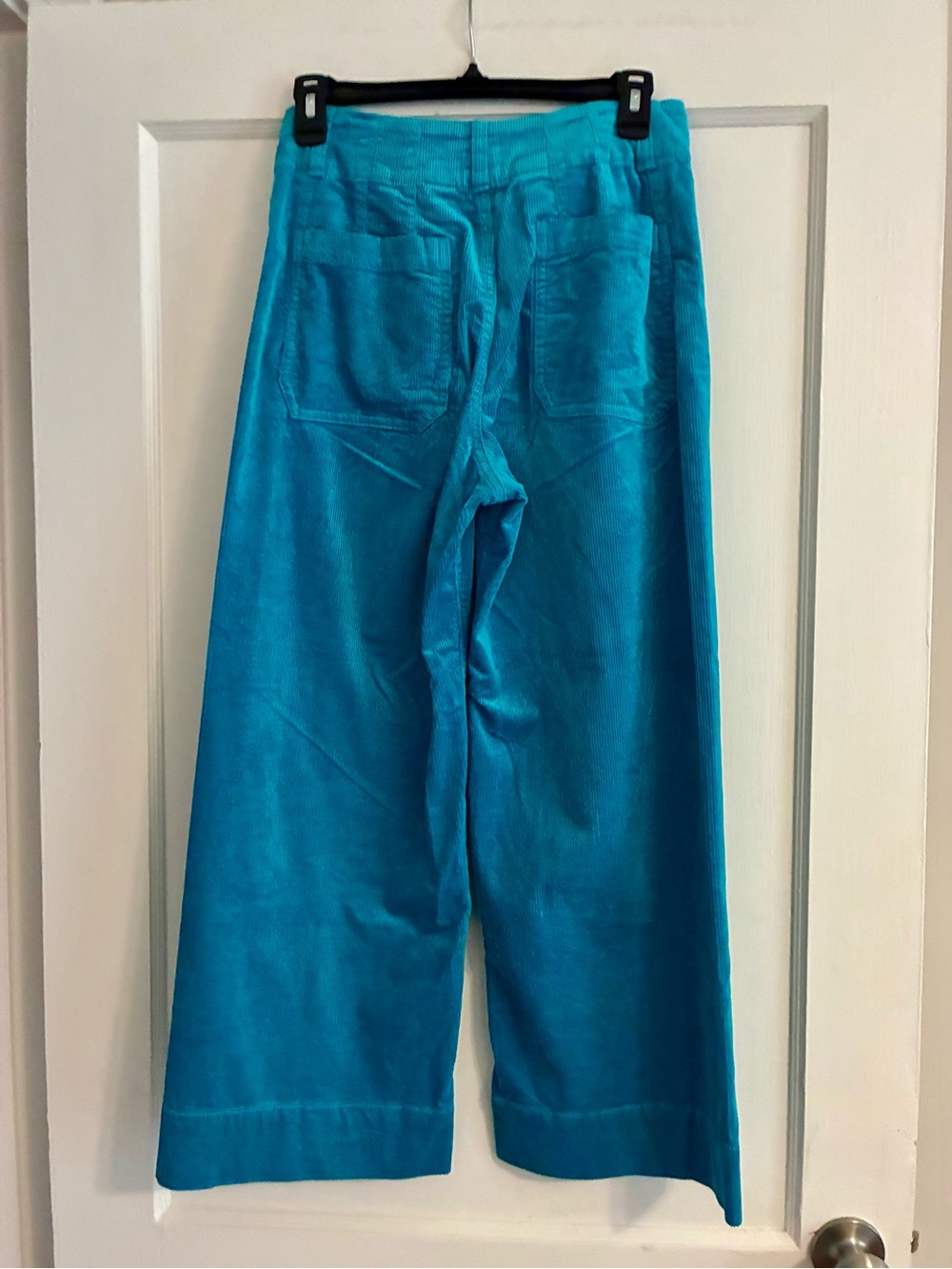 MAEVE Anthropologie COLETTE Cropped Turquoise Corduroy Hi-Rise Pants 27 EUC - Picture 5 of 9